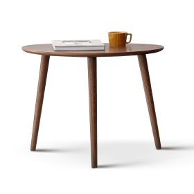 (SINGLE) Center Table Low Table 100% Solid Oak Wood Top Plate Desk Pebble Shaped Natural Wooden Coffee Table Width 58 x Depth 40 x Height 85 cm D