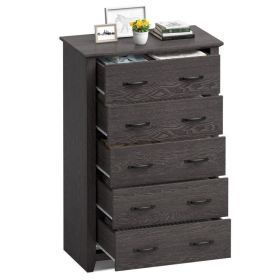 Tall Storage Dresser with 5 Pull-out Drawers for Bedroom Living Room