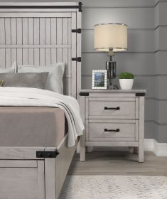 Bridgevine Home Alexandria Nightstand, Mountain Mist Finish