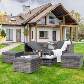 Patio Furniture, Outdoor Furniture, Seasonal PE Wicker Furniture,5 Set Wicker Furniture With Plywood Coffee Table,with lift TOP Coffee Table
