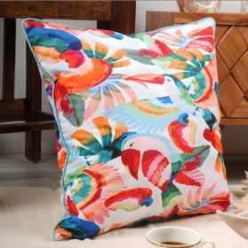 Hand Printed 18 Inch Polyester Fiber Pillow (Option: Style3)
