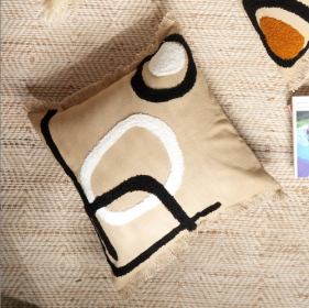 Handcrafted Print Throw Pillow 18x18 Cushion (Option: Style13)