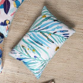 Polyester Lumber Pillow With Embroidery Work Soft Stylish Accent (Option: Style2)