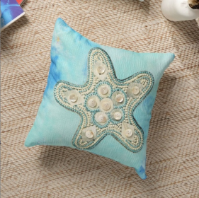 Handcrafted Print Throw Pillow 18x18 Cushion (Option: Style2)