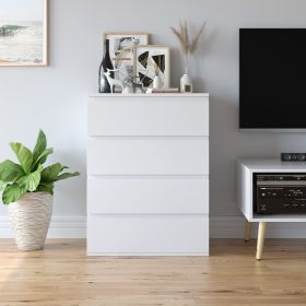 4 Drawer White Dresser; Modern Storage Cabinet for Bedroom (drawer-4: drawer-4)