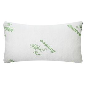 2Pcs Or 1Pcs Bamboo Memory Foam Pillow Hypoallergenic Bed Pillow For Head Neck Rest Sleeping Shredded Pillow Washable Cover Queen Size Pillow (Option: King-1Pc)